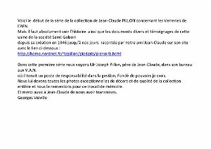 COLLECTION JEAN-CLAUDE PILLON VERRERIES D AFN LES VAN